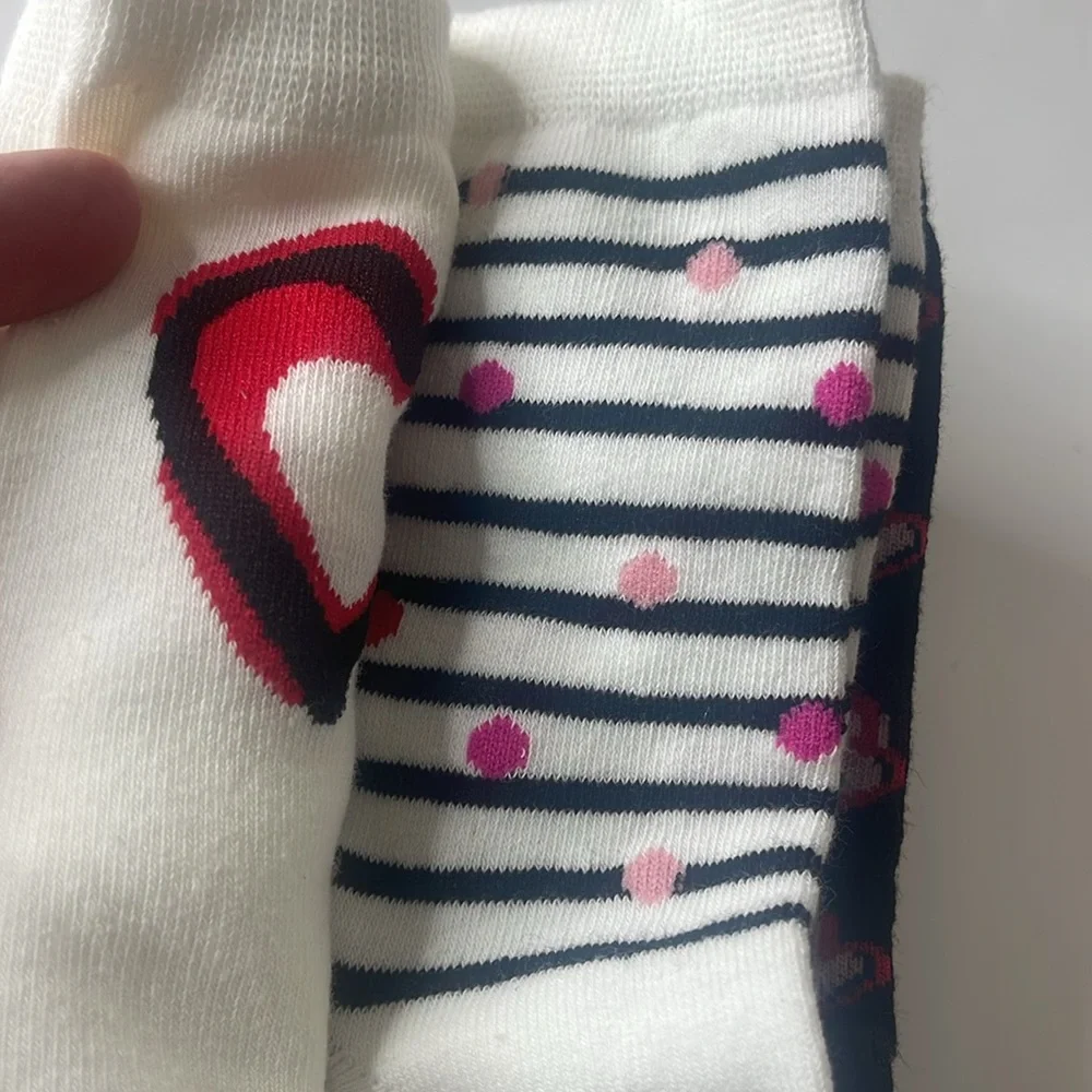 Kate Spade Shortie Crew Socks 6 Pairs Hearts / Love One Size